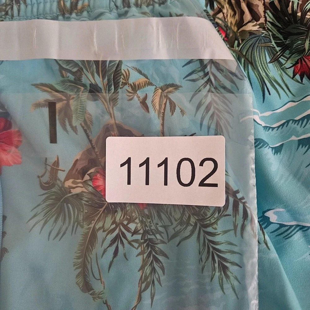 NWT Caribbean Swim Shorts Trunks Men's 4XB Lined Tropical Floral Island Palm Sea